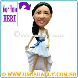 Custom 3D Sweet Lady In Lovely Gown Figurine